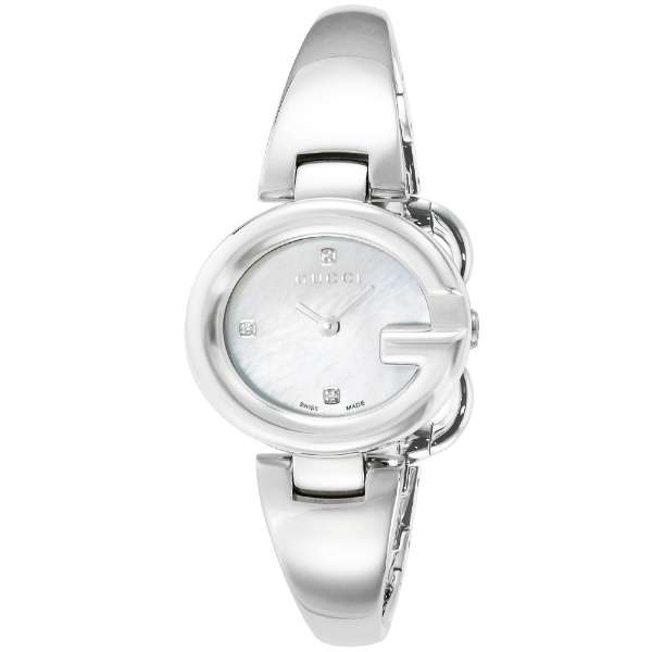 Buy Shop Gucci Guccissima Diamonds Mother of Pearl Dial Silver Steel Strap Watch For Women - YA134504 USA Online