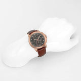 Buy Shop Michael Kors Ryker Analog Gray Dial Brown Leather Strap Watch For Men - MK8519 USA Online