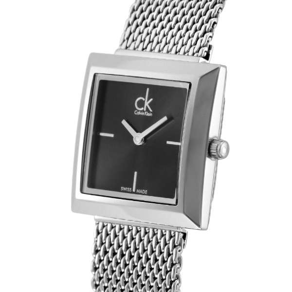 Buy Shop Calvin Klein Mark Black Dial Silver Mesh Bracelet Watch for Women - K3R23121 USA Online