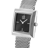 Buy Shop Calvin Klein Mark Black Dial Silver Mesh Bracelet Watch for Women - K3R23121 USA Online