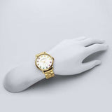 Buy Shop Marc Jacobs Baker White Dial Gold Steel Strap Watch for Women - MBM3440 USA Online