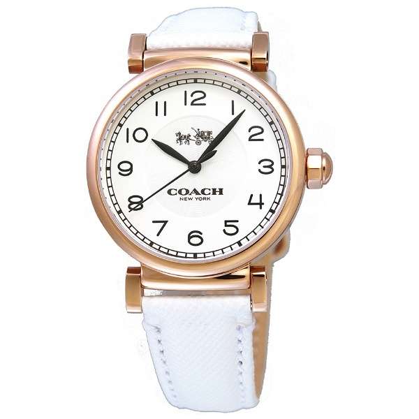 Buy Shop Coach Madison White Dial White Leather Strap Watch for Women - 14502408 USA Online