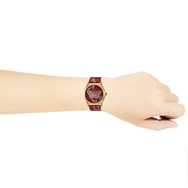 Buy Shop Gucci G Timeless Quartz Red Dial Red Leather Strap Watch For Women - YA1264054 USA Online