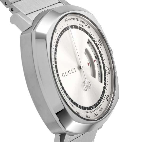 Buy Shop Gucci Grip Collection Quartz Silver Dial Silver Steel Strap Watch For Men - YA157302 USA Online