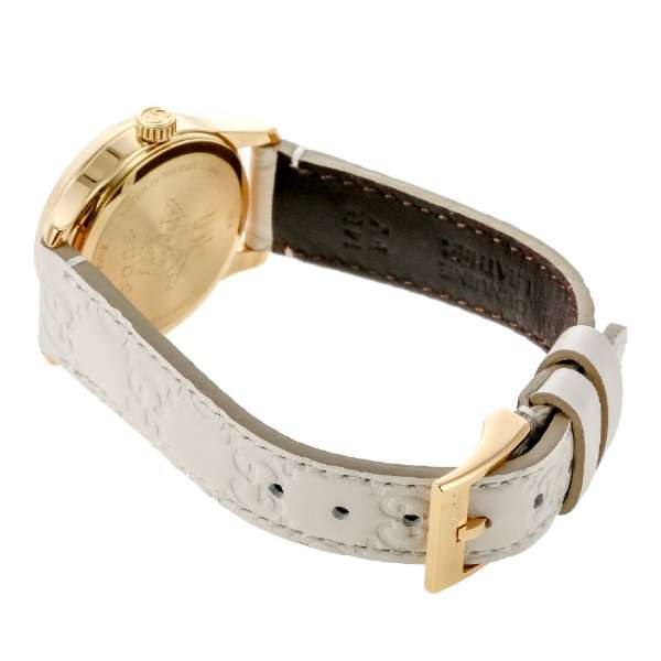 Buy Shop Gucci G Timeless Quartz White Dial White Leather Strap Watch For Women - YA126580A USA Online