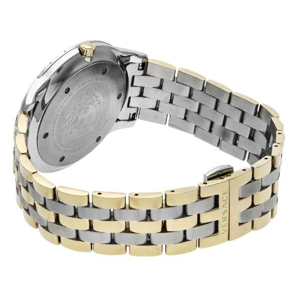 Buy Shop Versace Univers Quartz Green Dial Two Tone Steel Strap Watch for Men - VEBK00718 USA Online
