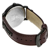 Buy Shop Versace V-Circle Manifesto Black Dial Maroon Leather Strap Watch for Men - VBQ040017 USA Online