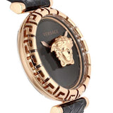 Buy Shop Versace Palazzo Empire Greca Black Dial Black Leather Strap Watch for Women - VEDV00719 USA Online