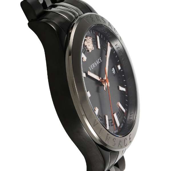 Buy Shop Versace Hellenyium Analog Black Dial Black Steel Strap Watch For Men - VEVK00320 USA Online