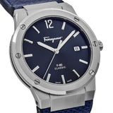Buy Shop Salvatore Ferragamo F-80 Classic Blue Dial Blue Leather Strap Watch for Men - SFDT00719 USA Online