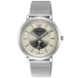 Buy Shop Versace V-Circle Silver Dial Silver Mesh Bracelet Watch for Men - VBQ060017 USA Online