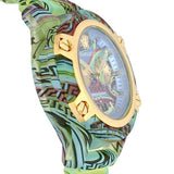Buy Shop Versace Icon Active Chronograph Blue Dial Green Rubber Strap Watch For Men - VEZ701322 USA Online
