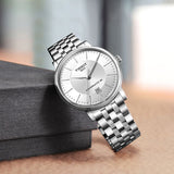 Buy Shop Tissot T Classic Carson Premium Powermatic 80 White Dial Silver Steel Strap Watch For Men - T122.407.11.031.00 USA Online