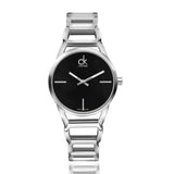 Buy Shop Calvin Klein Stately Black Dial Silver Steel Strap Watch for Women - K3G23121 USA Online