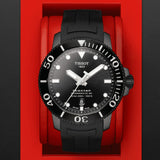 Buy Shop Tissot Seastar 1000 Powermatic 80 Black Dial Black Rubber Strap Watch For Men - T120.407.37.051.00 USA Online