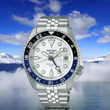 Buy Shop Seiko 5 Sports SKX GMT Automatic Sky Blue Dial Silver Steel Strap Watch For Men - SSK033K1 USA Online