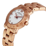 Buy Shop Marc Jacobs Mini Amy White Dial Rose Gold Steel Strap Watch for Women - MBM3078 USA Online