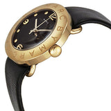 Buy Shop Marc Jacobs Amy Black Dial Black Leather Strap Watch for Women - MBM1154 USA Online