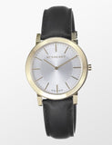 Buy Shop Burberry The City Gold Dial Black Leather Strap Watch for Men - BU2353 USA Online