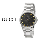 Buy Shop Gucci G Timeless Black Dial Silver Steel Strap Watch For Women - YA1264029 USA Online