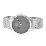 Buy Shop Calvin Klein Minimalist Black Dial Silver Mesh Bracelet Watch for Men - K3M2112X USA Online