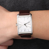 Calvin Klein Window Silver Dial Brown Leather Strap Watch for Women - K2M23126