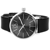 Buy Shop Calvin Klein Minimal Black Dial Black Leather Strap Watch for Men - K7621107 USA Online