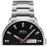 Mido Commander II Automatic Black Dial Silver Steel Strap Watch For Men - M021.431.11.051.00