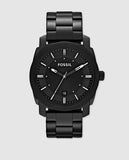 Buy Shop Fossil Machine Black Dial Black Steel Strap Watch for Men - FS4775 USA Online