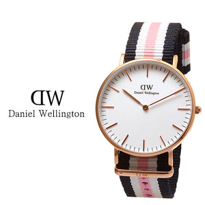 Buy Shop Daniel Wellington Classic South Hampton White Dial Two Tone Nylon Strap Watch For Women - DW00100034 USA Online