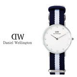 Buy Shop Daniel Wellington Classy Glasgow White Dial Two Tone Nylon Strap Watch For Women - DW00100082 USA Online