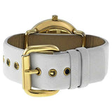Buy Shop Marc Jacobs Amy White Dial White Leather Strap Watch for Women - MBM1150 USA Online