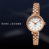 Buy Shop Marc Jacobs Sally White Dial Rose Gold Steel Strap Watch for Women - MBM8643 USA Online