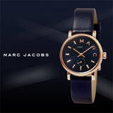 Buy Shop Marc Jacobs Baker Navy Blue Dial Blue Leather Strap Watch for Women - MBM1331 USA Online