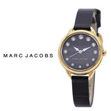 Buy Shop Marc Jacobs Betty Mother of Pearl Black Dial Black Leather Strap Watch for Women - MJ1513 USA Online