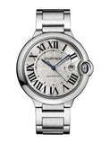 Buy Shop Cartier Ballon Bleu De Cartier Silver Dial Silver Steel Strap Watch for Men - WSBB0049 USA Online