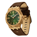 Maurice Lacroix Aikon Automatic Green Dial Brown Leather Strap Watch For Men - AI6008-BRZ0B-630-M