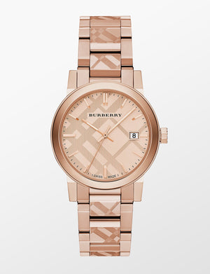 Buy Shop Burberry The City Rose Gold Dial Rose Gold Steel Strap Watch for Women - BU9039 USA Online