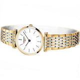 Longines La Grande Classique White Dial Two Tone Mesh Bracelet Watch for Women - L4.209.2.12.7