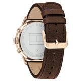 Buy Shop Tommy Hilfiger Multi Function Chronograph Black Dial Brown Leather Strap Watch for Men - 1791631 USA Online