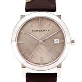 Buy Shop Burberry The City Grey Dial Leather Strap Watch for Men - BU9020 USA Online