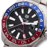 Buy Shop Tag Heuer Aquaracer GMT Caliber 7 Pepsi Black Dial Silver Steel Strap Watch for Men - WAY201F.BA0927 USA Online