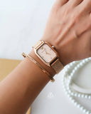 Buy Shop Emporio Armani Joy Quartz Rose Gold Dial Rose Gold Mesh Bracelet Watch For Women - AR11347 USA Online