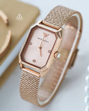Buy Shop Emporio Armani Joy Quartz Rose Gold Dial Rose Gold Mesh Bracelet Watch For Women - AR11347 USA Online