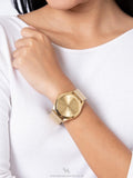 Buy Shop Michael Kors Slim Runway Quartz Gold Dial Gold Mesh Bracelet Watch For Women - MK8625 USA Online