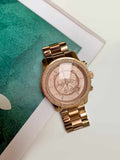 Buy Shop Michael Kors Dylan Rose Gold Dial Rose Gold Steel Strap Watch for Women - MK5576 USA Online