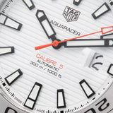 Buy Shop Tag Heuer Aquaracer Calibre 5 Automatic White Dial Silver Steel Strap Watch for Men - WAY2013.BA0927 USA Online