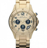 Marc Jacobs Rock Metal Chronograph Gold Dial Gold Steel Strap Watch for Men - MBM3158