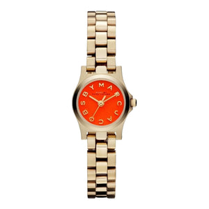 Buy Shop Marc Jacobs Henry Dinky Red Dial Gold Steel Strap Watch for Women - MBM3202 USA Online