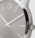 Buy Shop Calvin Klein City Grey Dial Black Leather Strap Watch For Men - K2G21107 USA Online